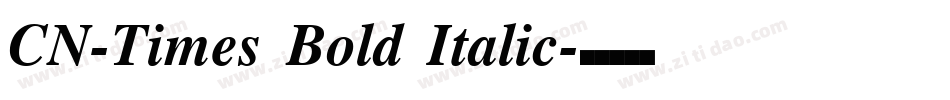 CN-Times Bold Italic字体转换